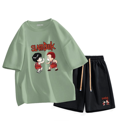 男女兼用 上質 カジュアル Tシャツ & ショーツ セットアップ E-13274