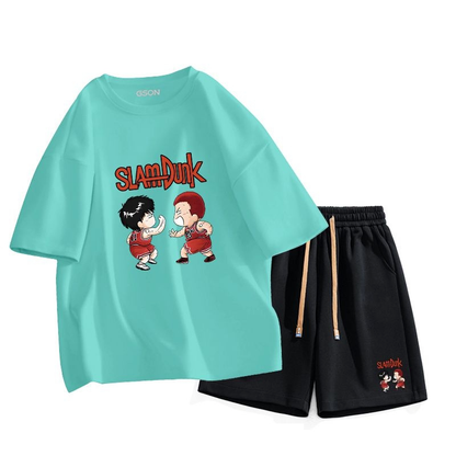 男女兼用 上質 カジュアル Tシャツ & ショーツ セットアップ E-13274