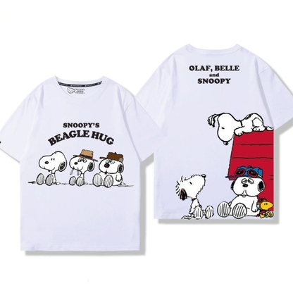 男女兼用 プリント シンプル 半袖 Tシャツ E-13275