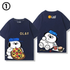 男女兼用 プリント シンプル 半袖 Tシャツ E-13275