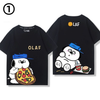 男女兼用 プリント シンプル 半袖 Tシャツ E-13275