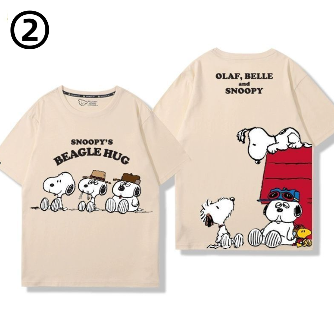 男女兼用 プリント シンプル 半袖 Tシャツ E-13275