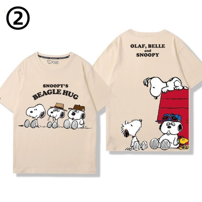 男女兼用 プリント シンプル 半袖 Tシャツ E-13275