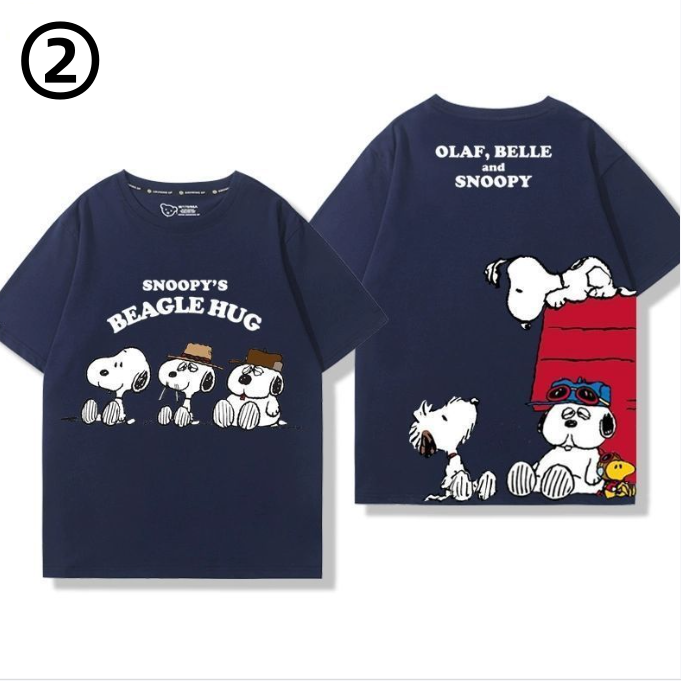 男女兼用 プリント シンプル 半袖 Tシャツ E-13275