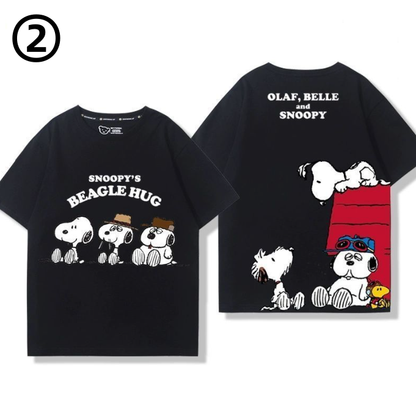 男女兼用 プリント シンプル 半袖 Tシャツ E-13275