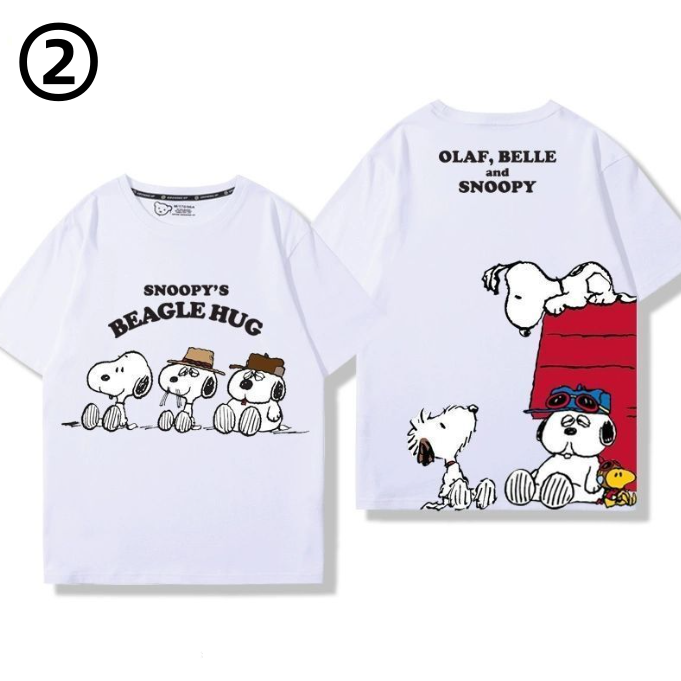 男女兼用 プリント シンプル 半袖 Tシャツ E-13275