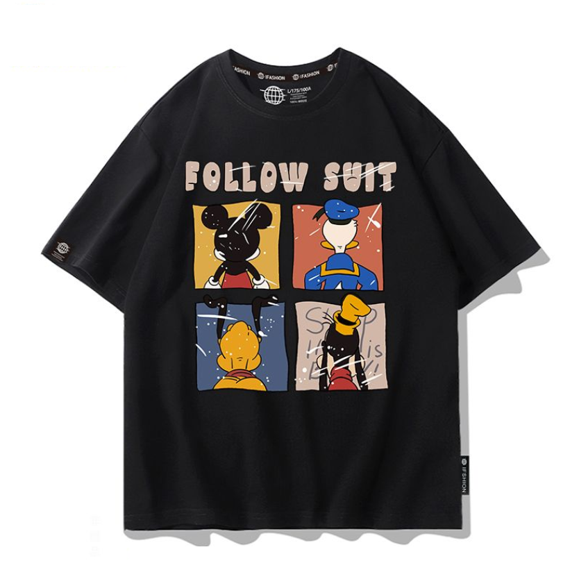 男女兼用 シンプル カジュアル 半袖 Tシャツ U-13309