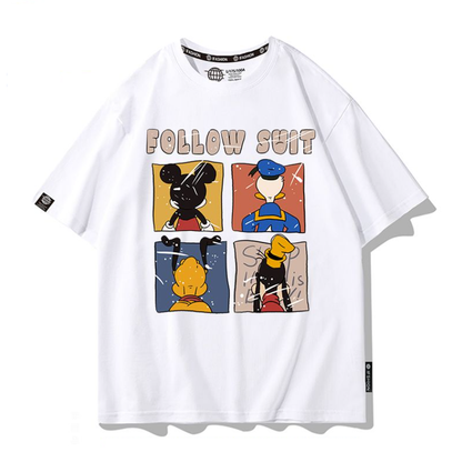 男女兼用 シンプル カジュアル 半袖 Tシャツ U-13309