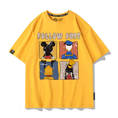 男女兼用 シンプル カジュアル 半袖 Tシャツ U-13309