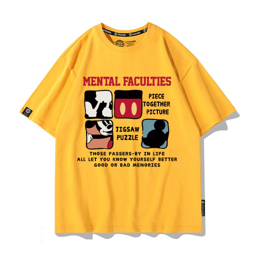 男女兼用 プリント カジュアル 半袖 Tシャツ U-13310