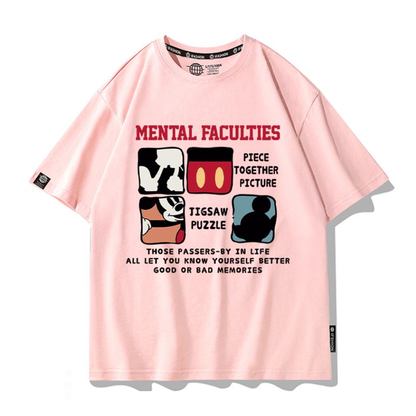 男女兼用 プリント カジュアル 半袖 Tシャツ U-13310