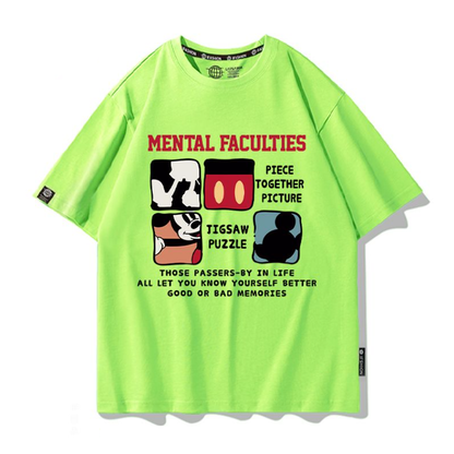 男女兼用 プリント カジュアル 半袖 Tシャツ U-13310