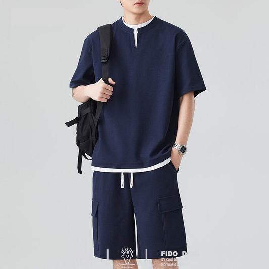 男女兼用 上質 カジュアル Tシャツ & ショーツ セットアップ U-80045