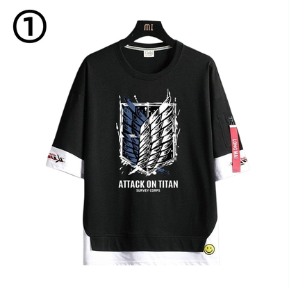 男女兼用 ファッション シンプル 半袖 Tシャツ E-13329