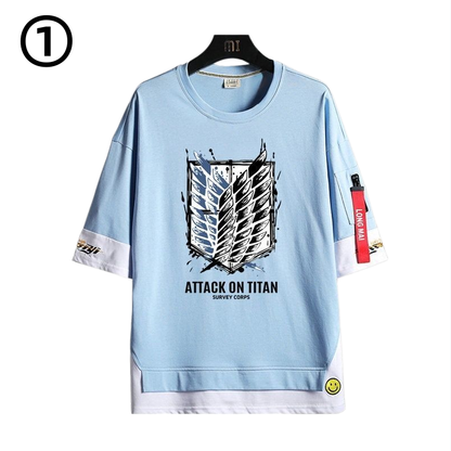 男女兼用 ファッション シンプル 半袖 Tシャツ E-13329