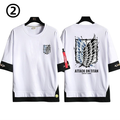 男女兼用 ファッション シンプル 半袖 Tシャツ E-13329