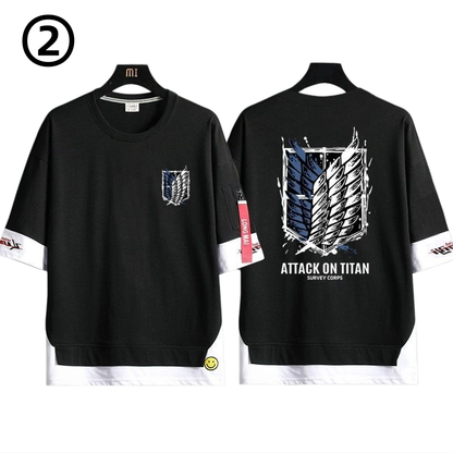 男女兼用 ファッション シンプル 半袖 Tシャツ E-13329