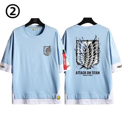 男女兼用 ファッション シンプル 半袖 Tシャツ E-13329
