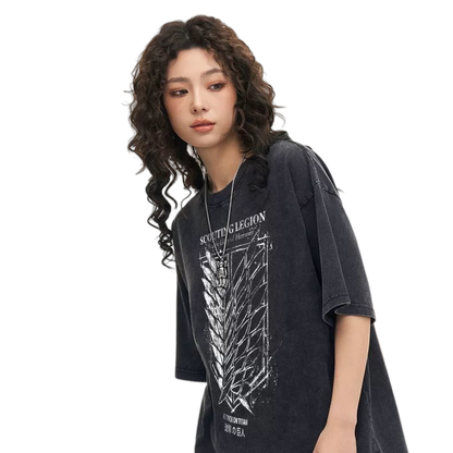 男女兼用 ファッション 高品質 Tシャツ E-13338