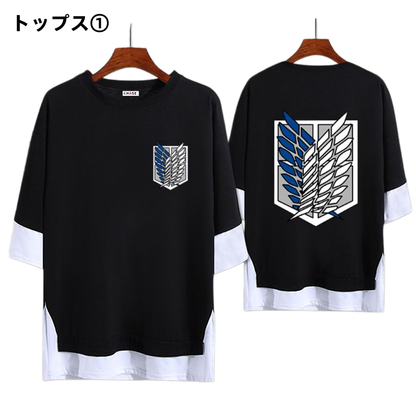 男女兼用 単品注文 上質 カジュアル Tシャツ & ショーツ セットアップ E-13339