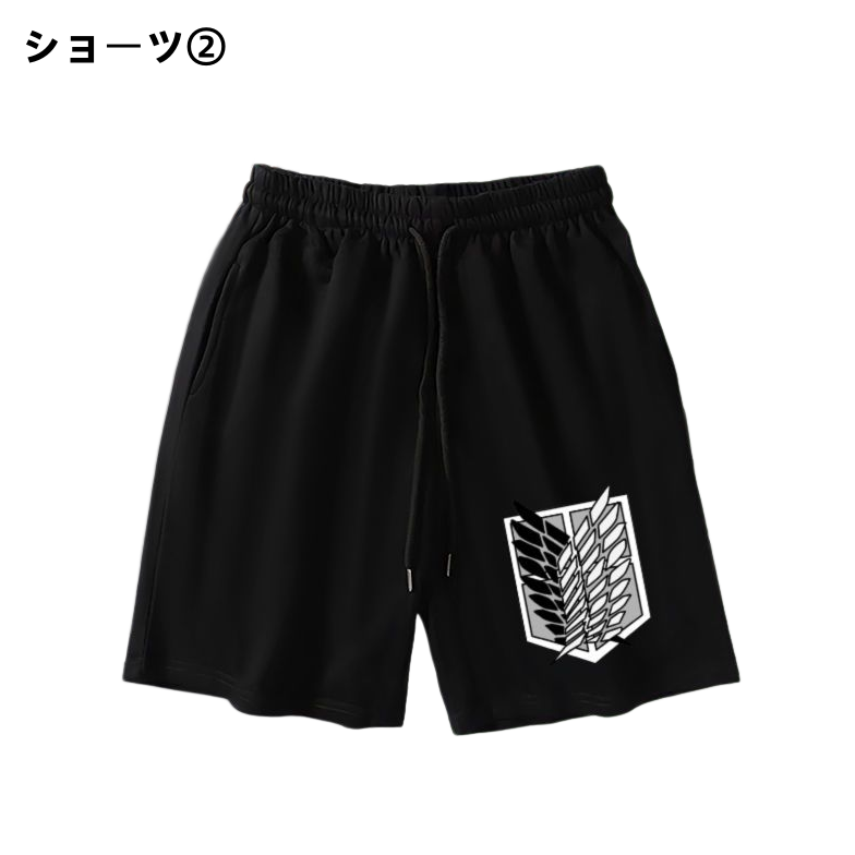 男女兼用 単品注文 上質 カジュアル Tシャツ & ショーツ セットアップ E-13339