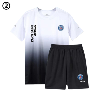 男女兼用 ひんやり Tシャツ & ショーツ セットアップ E-13353