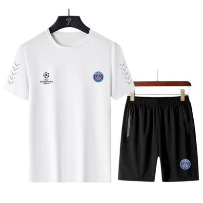 男女兼用 接触冷感 Tシャツ & ショーツ セットアップ E-13362