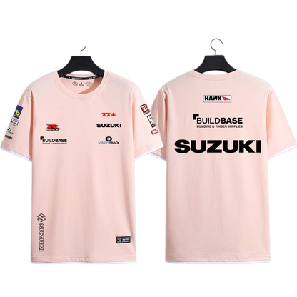 男女兼用 カジュアル 偽二枚 半袖 Tシャツ E-13374
