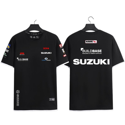男女兼用 カジュアル 偽二枚 半袖 Tシャツ E-13374