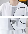 男女兼用 人気 カジュアル Tシャツ & ショーツ セットアップ E-80076