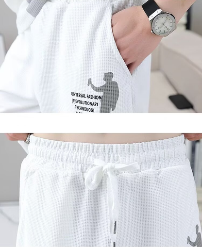 男女兼用 人気 カジュアル Tシャツ & ショーツ セットアップ E-80076