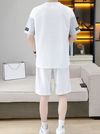 男女兼用 人気 カジュアル Tシャツ & ショーツ セットアップ E-80076