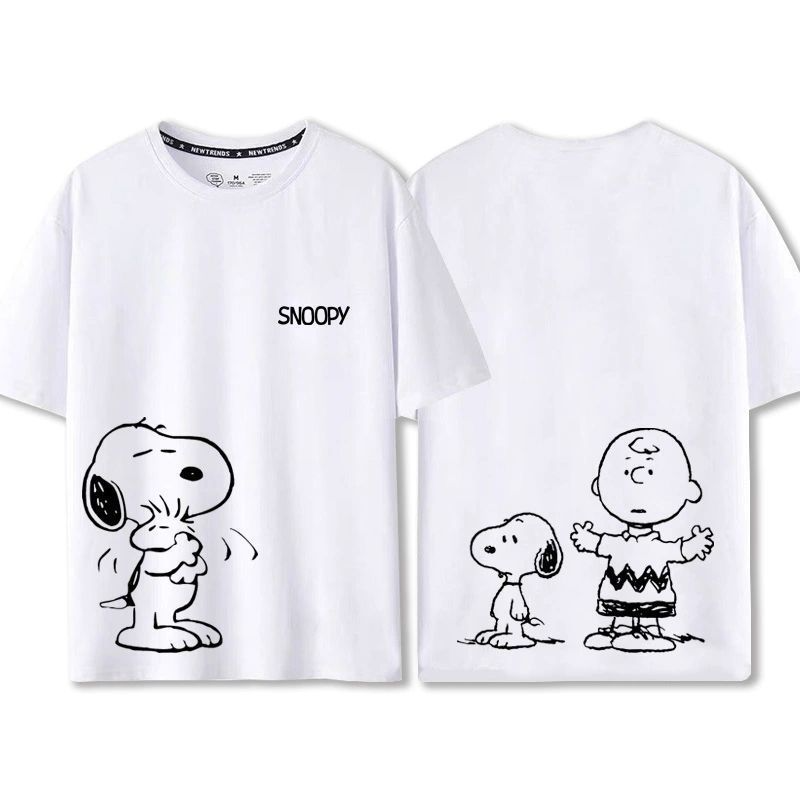 男女兼用 プリント シンプル 半袖 Tシャツ E-13406