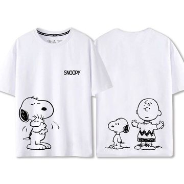 男女兼用 プリント シンプル 半袖 Tシャツ E-13406