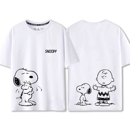 男女兼用 プリント シンプル 半袖 Tシャツ E-13406