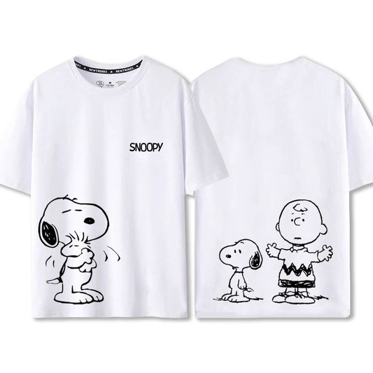 男女兼用 プリント シンプル 半袖 Tシャツ E-13406