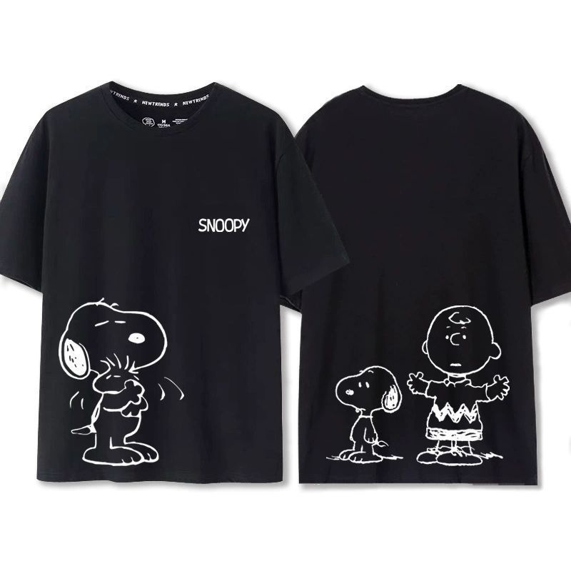 男女兼用 プリント シンプル 半袖 Tシャツ E-13406