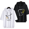 男女兼用 フッド付き カジュアル 半袖 Tシャツ E-13427