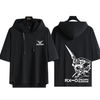 男女兼用 フッド付き カジュアル 半袖 Tシャツ E-13434
