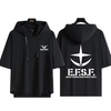 男女兼用 フッド付き カジュアル 半袖 Tシャツ E-13434