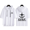 男女兼用 フッド付き カジュアル 半袖 Tシャツ E-13434