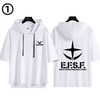 男女兼用 フッド付き カジュアル 半袖 Tシャツ E-13434