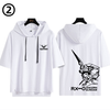 男女兼用 フッド付き カジュアル 半袖 Tシャツ E-13434
