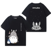 男女兼用 カジュアル プリント 半袖 Tシャツ E-13436