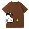 男女兼用 ファッショ プリント 半袖 Tシャツ E-13452