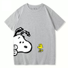 男女兼用 ファッショ プリント 半袖 Tシャツ E-13452