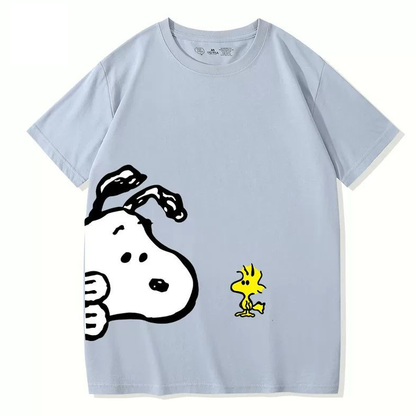男女兼用 ファッショ プリント 半袖 Tシャツ E-13452