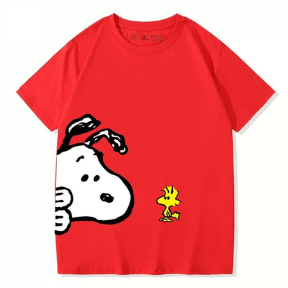 男女兼用 ファッショ プリント 半袖 Tシャツ E-13452
