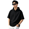フード付き ファッショ 半袖 Tシャツ E-80093