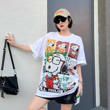 ファッショ プリント 半袖 Tシャツ E-13450